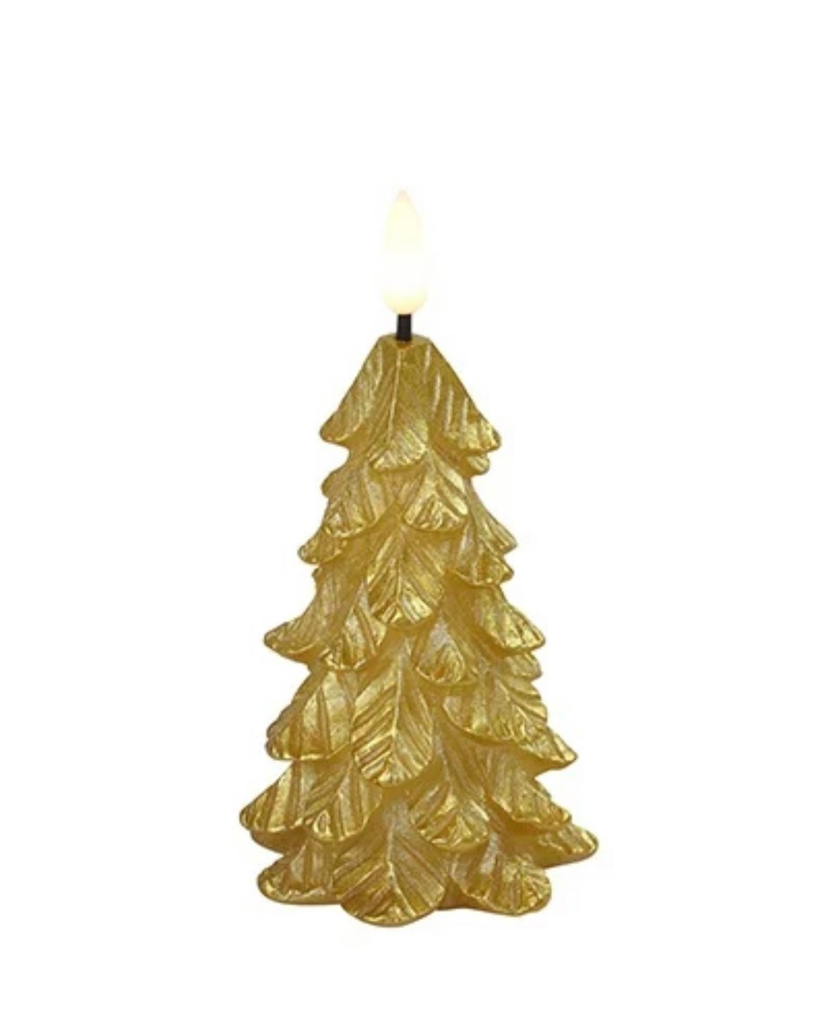 Kerstboom kaars LED S goud