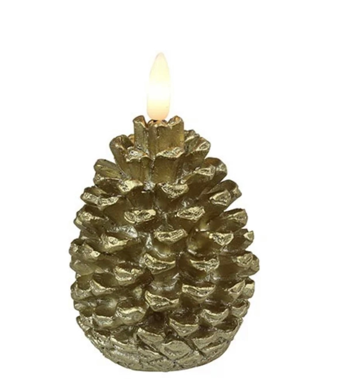 Pine Cone kaars LED S Gold