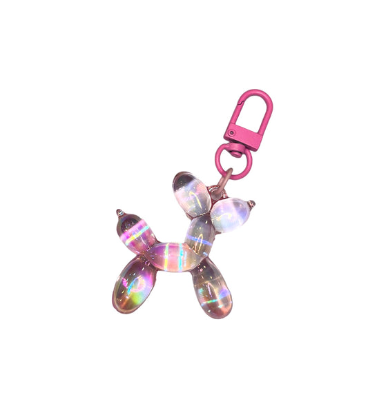 Sleutelhanger Balloon Dog Glass Pink