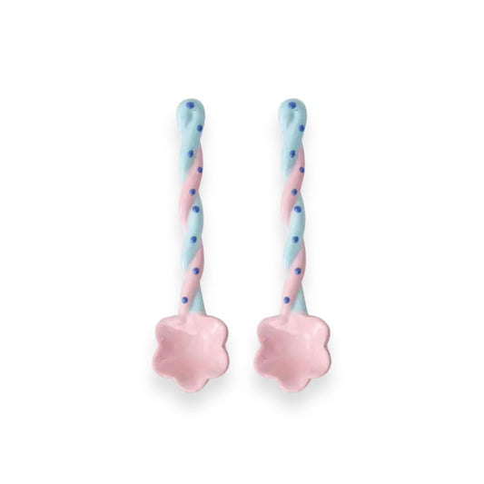 Flower Spoon Set 2 Pink