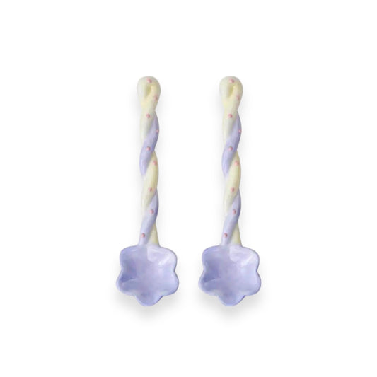 Flower Spoon Set 2 Lila