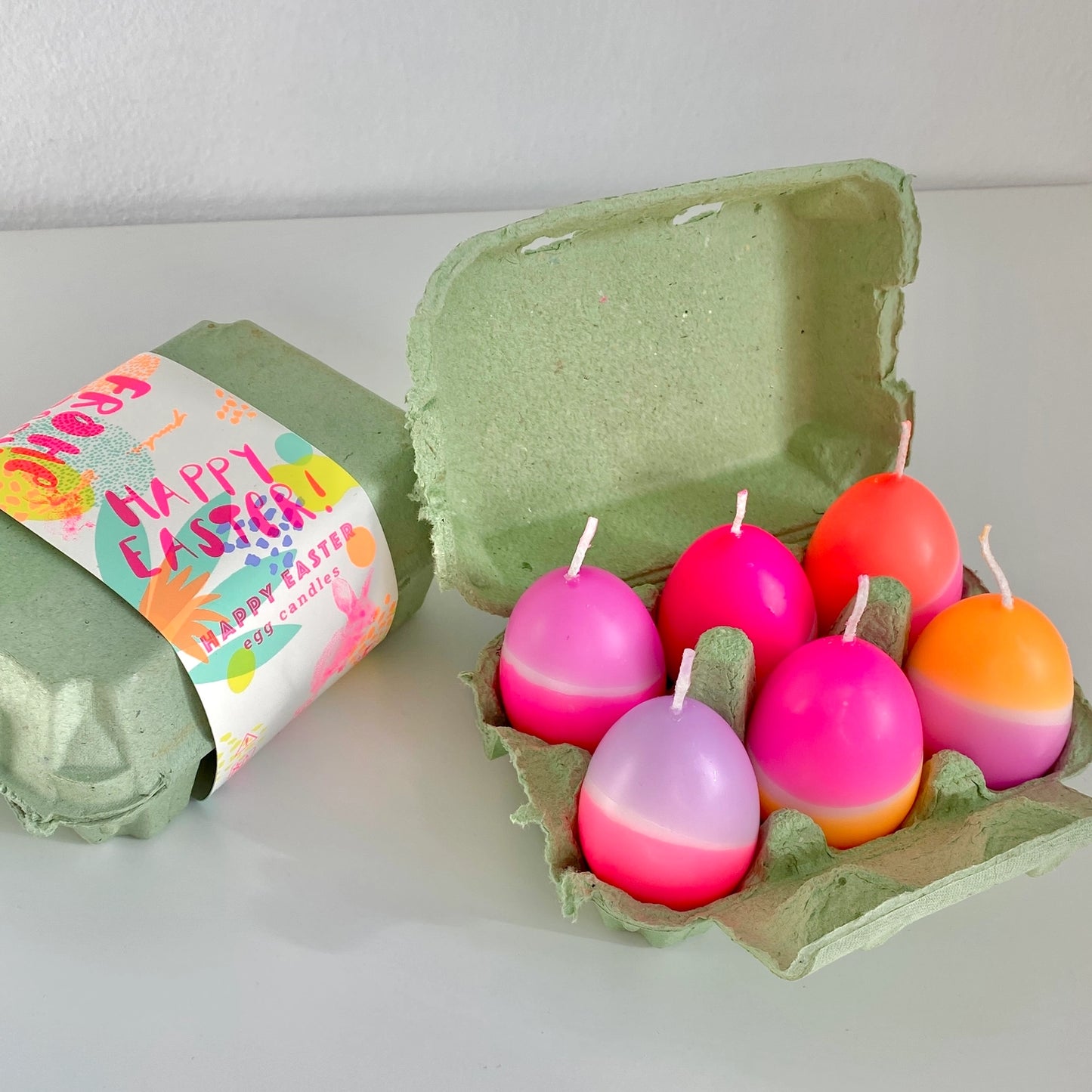 Egg Candle Set Pink