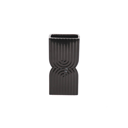 Rainbow Double Black Vase