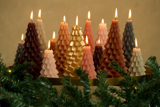 Kerstboom Candle Gold