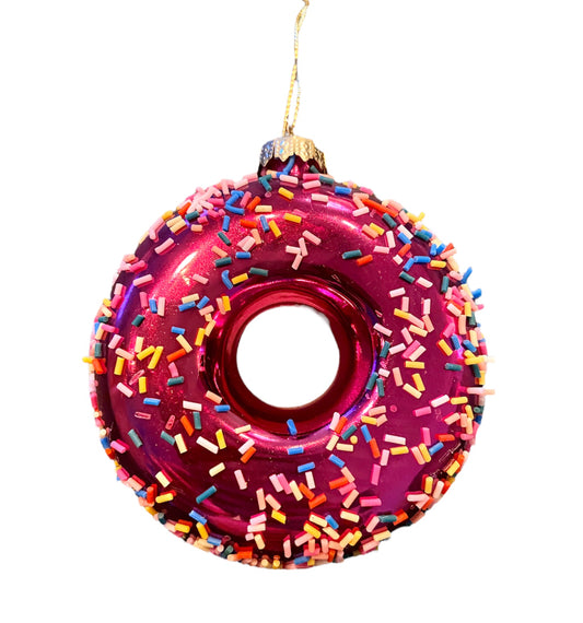 Metallic Purple Donut Kerstbal